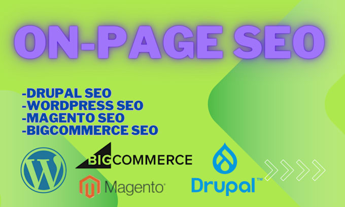 do entire on page seo for drupal wordpress  bigcommerce or magento