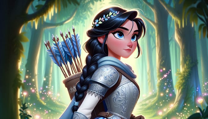 create 3d images inspired by disney pixar style