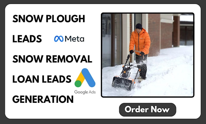 generate snow plough leads snow removal leads lawn care leads moving snow leads