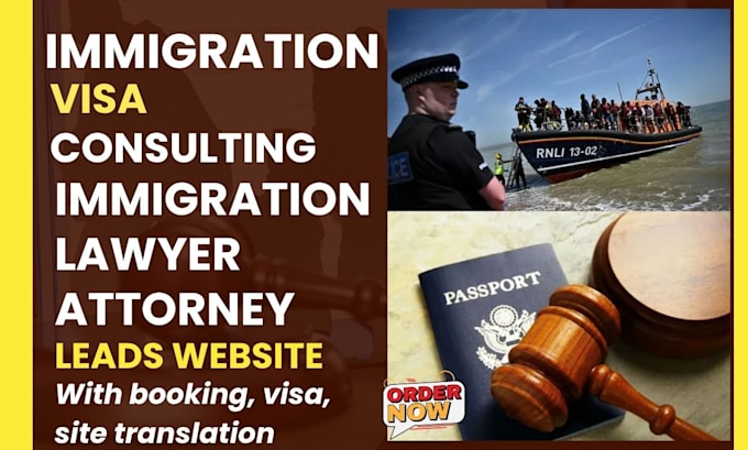 design immigration visa consulting, passport website, immigration facebook ads