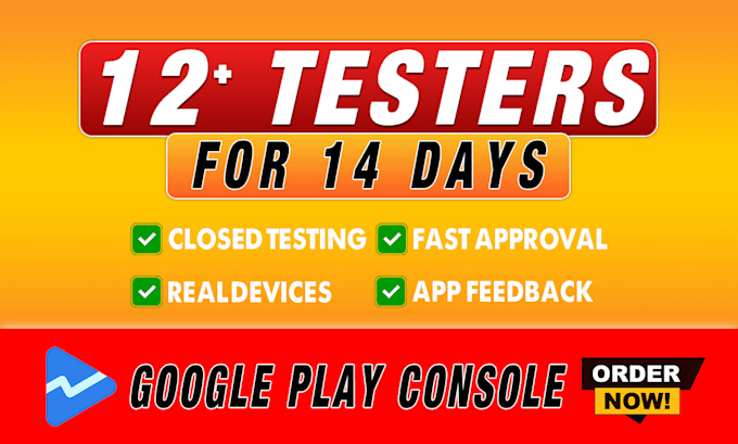 conduct app testing with 12 testers or 20 testers google play for closed testing