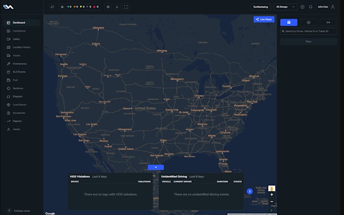 build fleet management app, eld software, car rental app, telematic app, VPN app