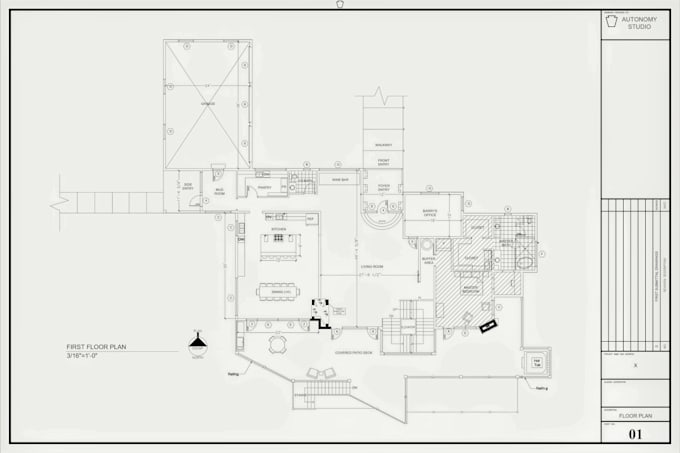 draw, redraw custom, professional autocad 2d floor plan, house plan design