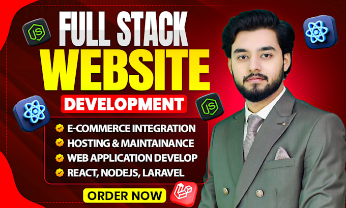 build full stack websites using react, nodejs, laravel