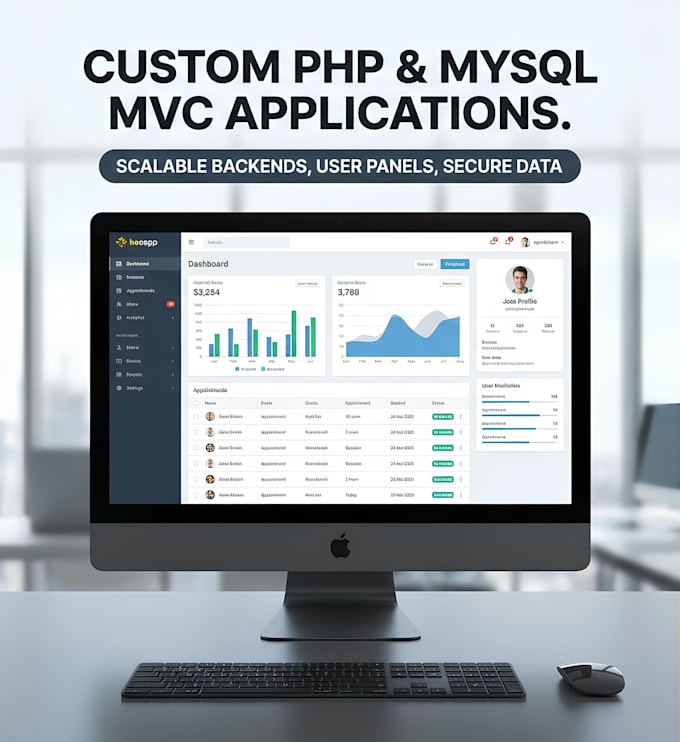 custom PHP and mysql mvc web applications