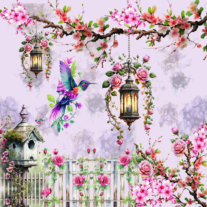 create seamless pattern for fabric bed sheets and dress