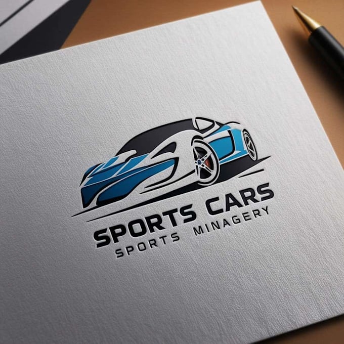 do modern sport car logo design for your brand
