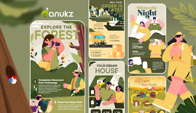create infographic design, flow chart and data visualization infographics