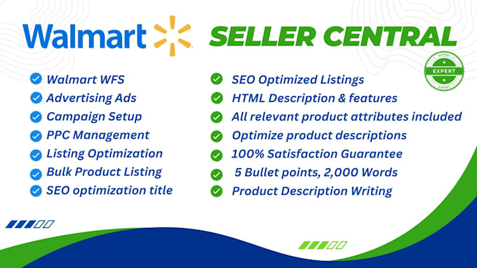 optimize walmart listings, setup wfs, and run walmart PPC campaigns