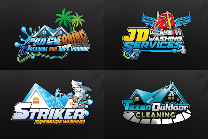 do pressure washing home, yard, gutter, bin, junk clean logo