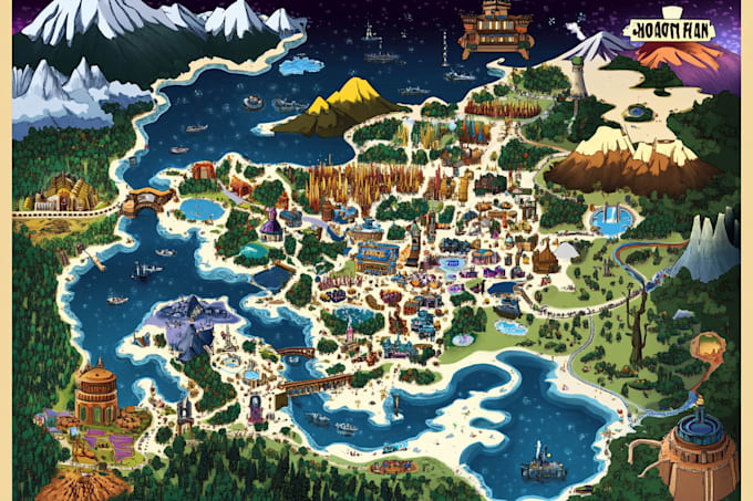 draw vector map in illustrator