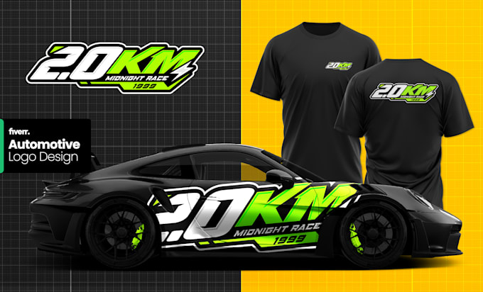 create a car racing and automotive logo