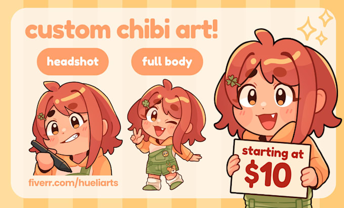 draw a custom chibi icon or full body for you