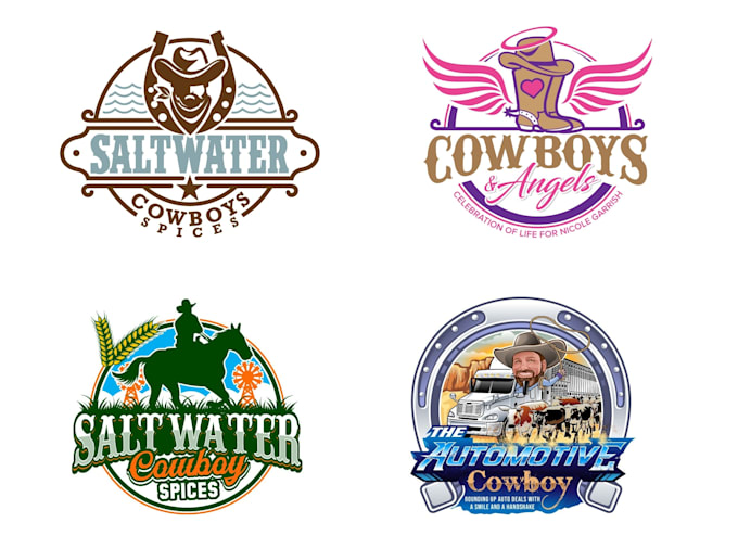 design excellent cowboy logo