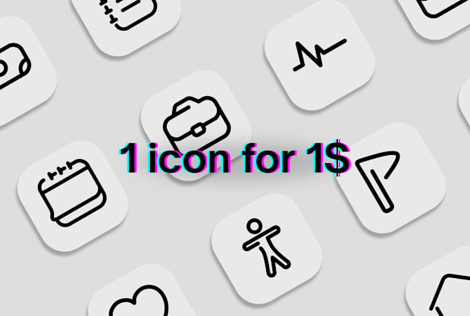 design 1 custom icon for 1 dollar