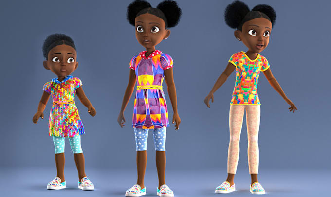 2d 3d cartoon character model stylized or ai character art for animation or sync
