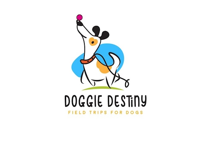 design fun incorporating dogs outdoors logo
