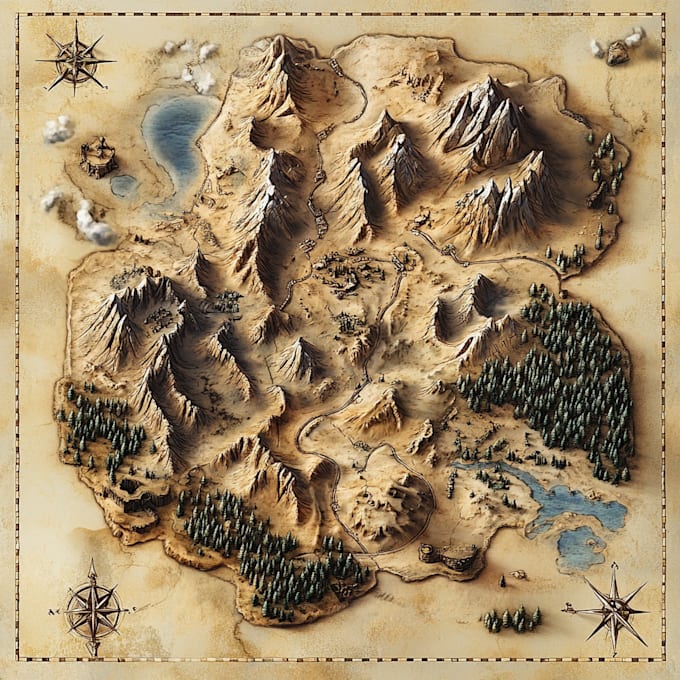 do a world fantasy map design
