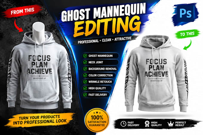 create ghost mannequin neck joint editing for apparel