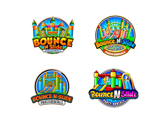 design unique bounce house logo for your business