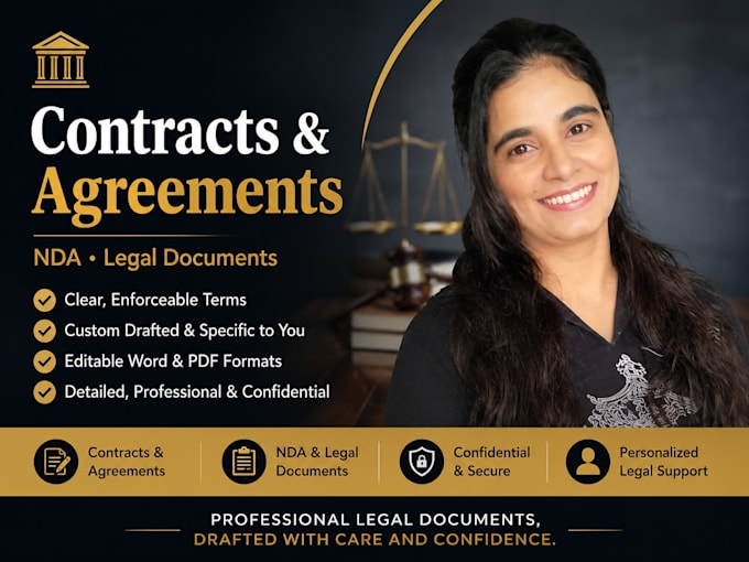 draft professional contracts, agreements, and legal documents as a lawyer