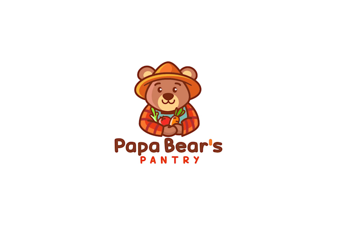 design wonderful papa bear logo
