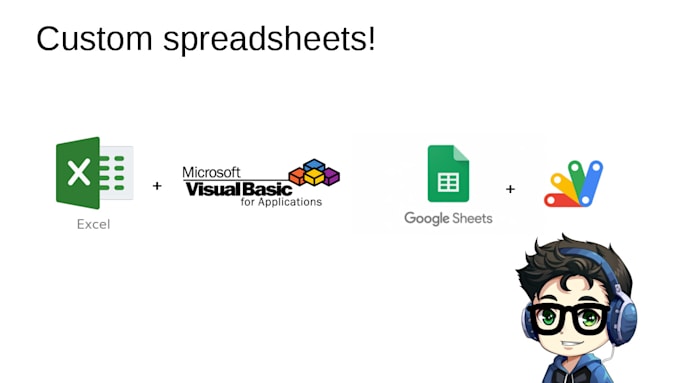 create or fix custom spreadsheets