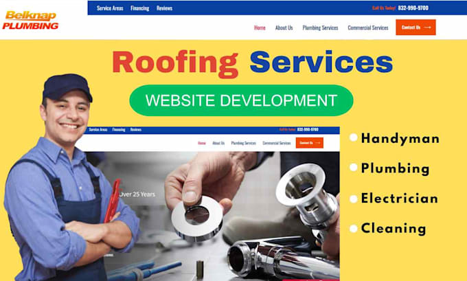 design handyman, roofing, plumbing, and  construction websites