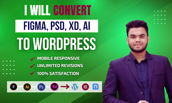 convert figma to wordpress psd to wordpress using elementor pro