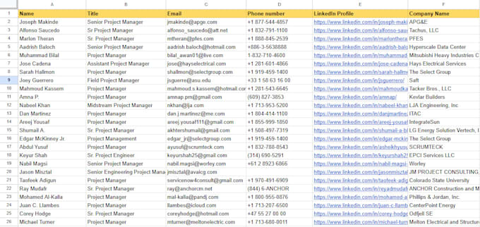 provide lead prospecting and data enrichment services