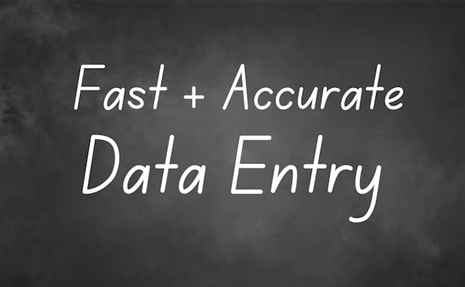 do fast, accurate data entry at a low price