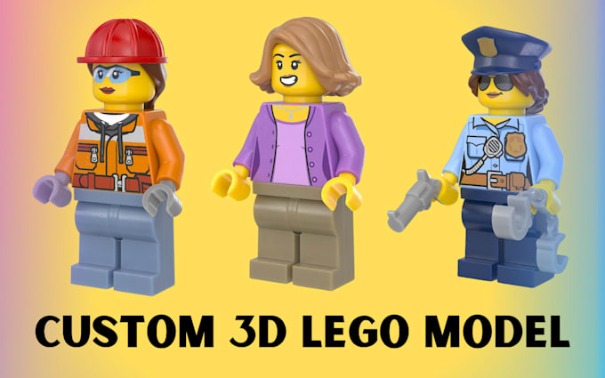 do custom lego model, 3d lego animation, lego minifigure , lego set modelling