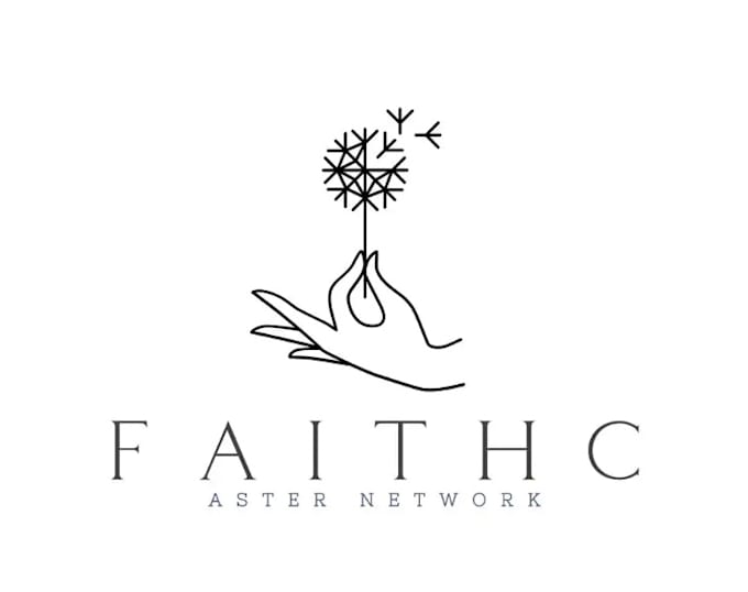 make flat minimalist faith caster network logo