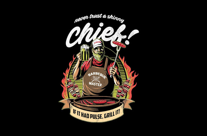 design modern barbecue master logo