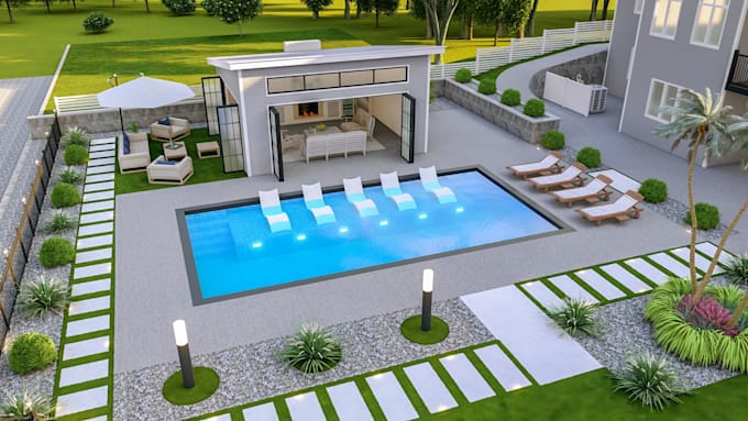 Design your backyard space by Washinga12 | Fiverr