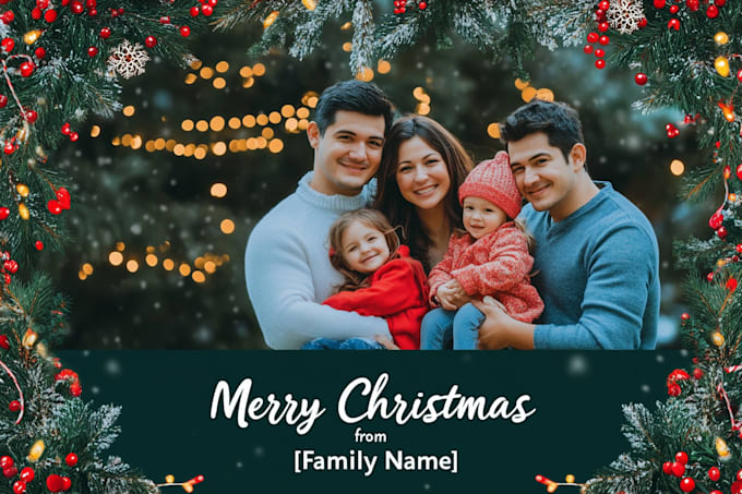 make a christmas card, new year card and holiday card