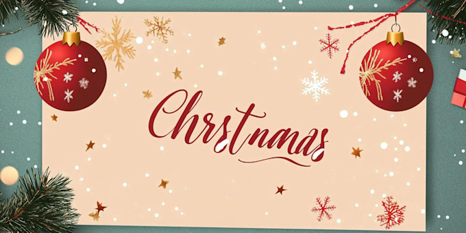 make a christmas, flyer, greeting card or poster design, etc