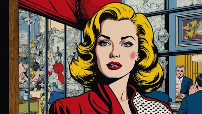 draw pop art or roy lichtenstein style