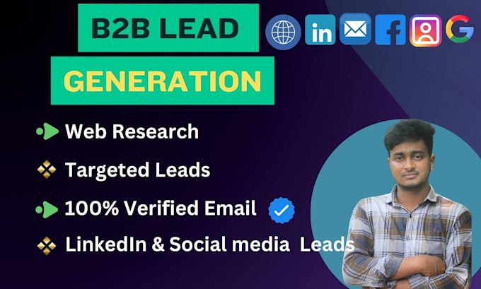 do b2b lead generation, google map, linkedin, email leads