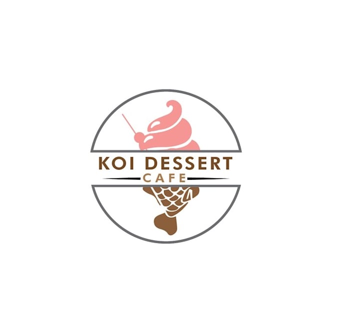 make ice cream desert and cafe logo