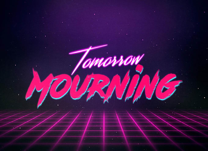 create 80s retro vintage logo in chrome text effect