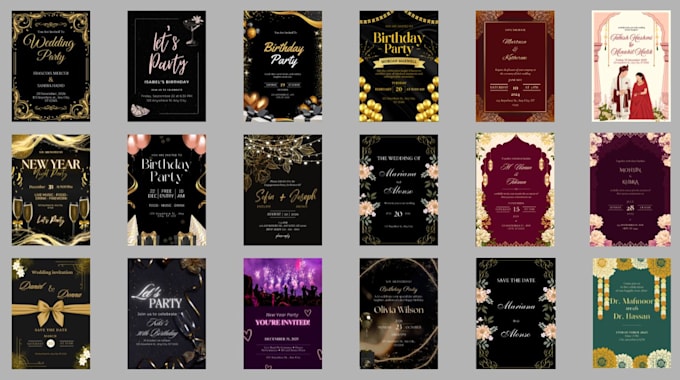 design birthday , party and wedding invitation card