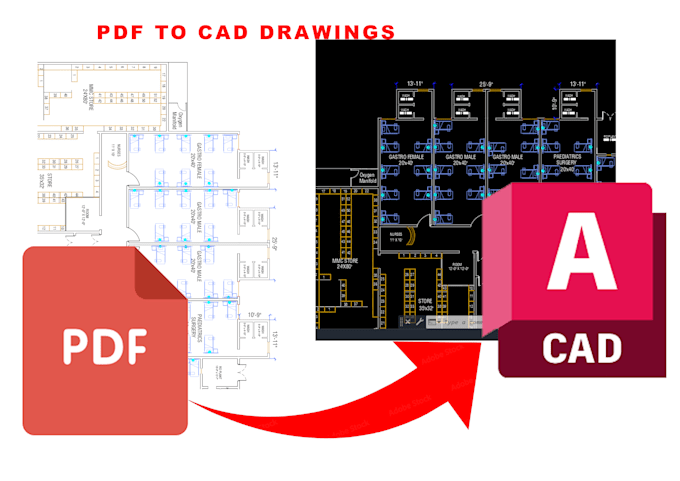 convert sketch, PDF, or image to autocad dwg in 24 hours