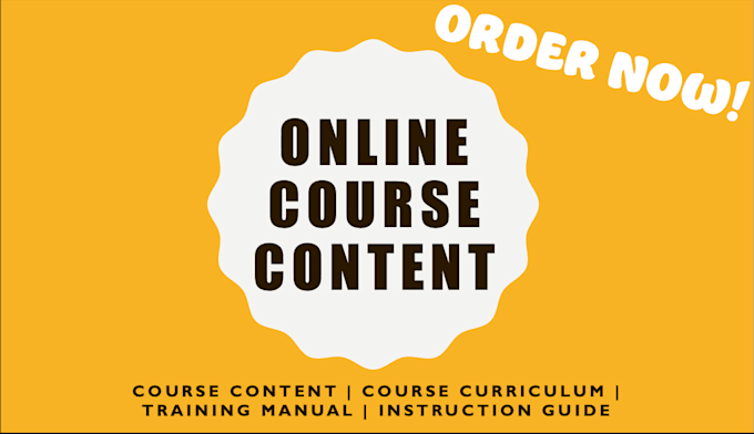 create your online course content, curriculum, and more
