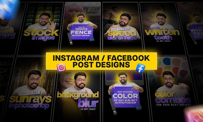 design creative instagram facebook post design