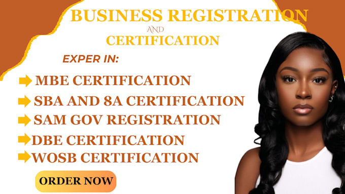 Help you with mbe certification wosb wbe dbe sba mwbe 8a and sam