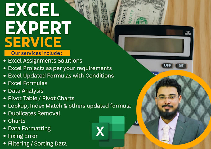 solve microsoft excel assignments, projects and tasks