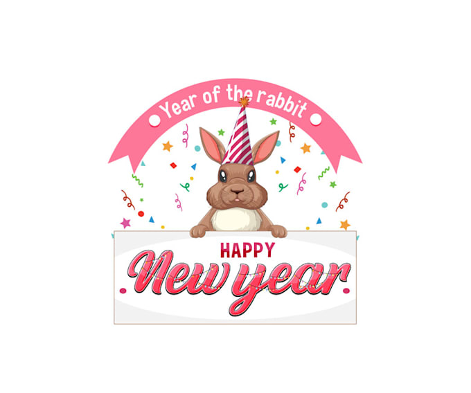 make modernized classic happy new year 2025 mascot logo