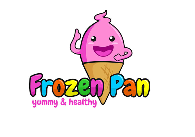 design beautiful ice cream labels logo