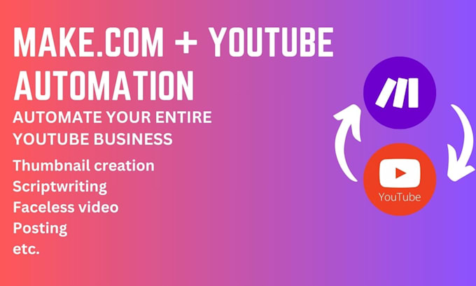 automate youtube channel using make com, make API, zapier, make automation